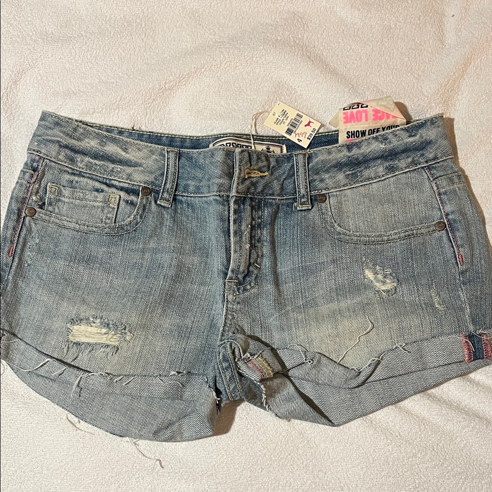 PINK Victoria's Secret Light Blue Jean Shorts
